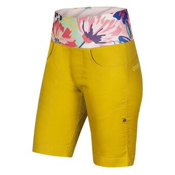 Decathlon Damesshort ocun sansa yellow aanbieding