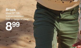 Broek Maat 92-128 Katoen/elastaan Ook in beige of zwart