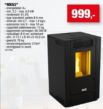 Hubo KING Pellet Kachels MK63 aanbieding