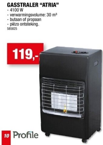 Hubo Profile GASSTRALER "ATRIA" 4100W aanbieding