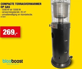 Hubo blooboost COMPACTE TERRASVERWARMER OP GAS 5000W tot 13000W aanbieding