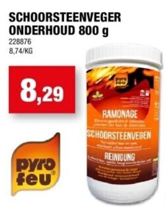 Hubo SCHOORSTEENVEGER ONDERHOUD 800 g aanbieding