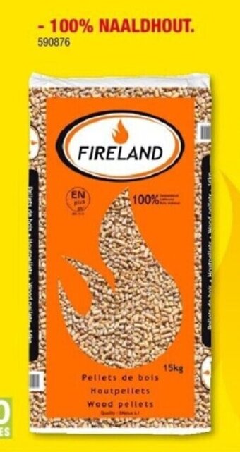 Hubo FIRELAND PELLETS 15 kg - 100% NAALDHOUT. aanbieding