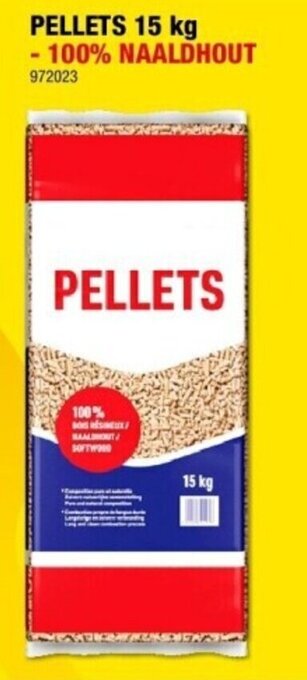 PELLETS 15 kg - 100% NAALDHOUT