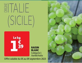 Auchan RAISIN BLANC aanbieding