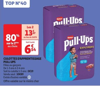 Auchan CULOTTES D'APPRENTISSAGE PULL UPS aanbieding