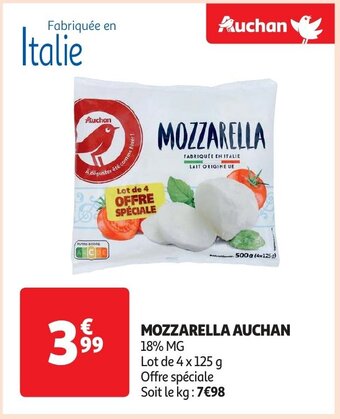 Auchan MOZZARELLA aanbieding