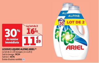 Auchan LESSIVE LIQUIDE ALPINE ARIEL aanbieding