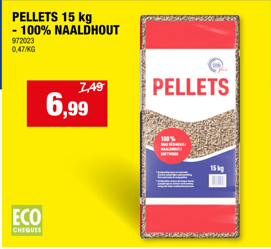PELLETS 15 kg promotie bij Hubo