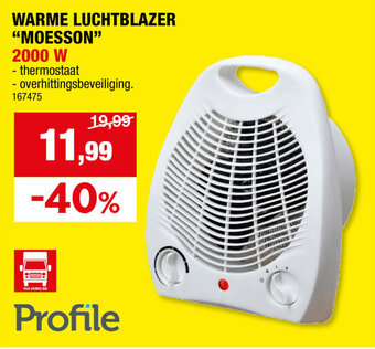 Hubo WARME LUCHTBLAZER "MOESSON" aanbieding