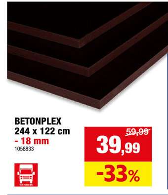 Hubo BETONPLEX 244 x 122 cm aanbieding