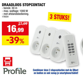 Hubo DRAADLOOS STOPCONTACT aanbieding