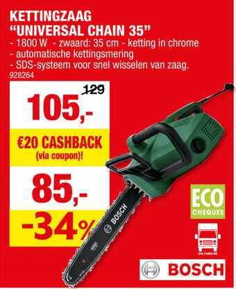 Hubo KETTINGZAAG "UNIVERSAL CHAIN 35" aanbieding
