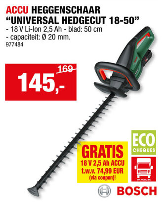 Hubo ACCU HEGGENSCHAAR "UNIVERSAL HEDGECUT 18-50" aanbieding
