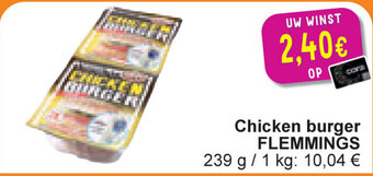 Cora Chicken burger FLEMMINGS aanbieding