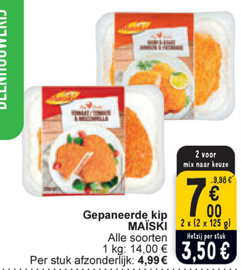 Cora Gepaneerde kip MAÏSKI aanbieding