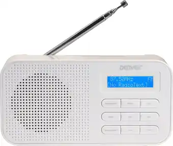 Bol.com Denver dab radio - draagbare radio - dab+/ fm radio - lcd scherm - dab42 - wit aanbieding