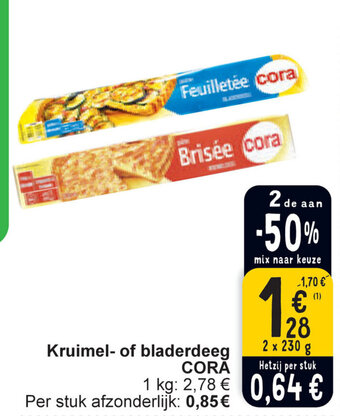 Cora Kruimel of bladerdeeg aanbieding