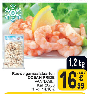Cora Rauwe garnaalstaarten OCEAN PRIDE VANNAMEI aanbieding