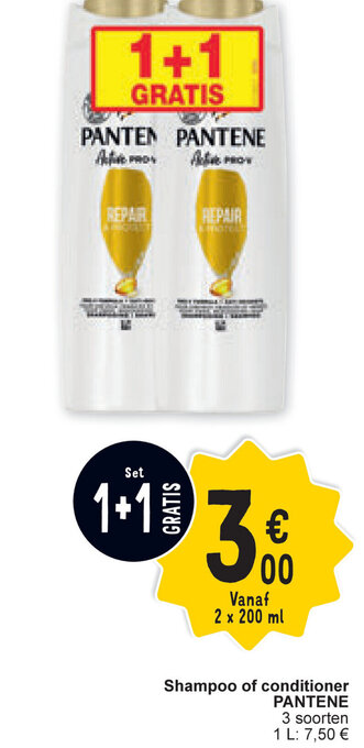 Cora PANTENE Shampoo of conditioner 2 x 200ml aanbieding