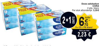 Cora Doos zakdoeken CORA aanbieding