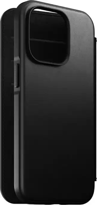 Bol.com Nomad modern leather folio case - geschikt voor iphone 14 pro - gemaakt van echt leder - geschikt voor magsafe & draadloos la aanbieding