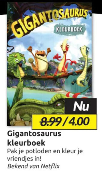 Boekenvoordeel Gigantosaurus kleurboek aanbieding