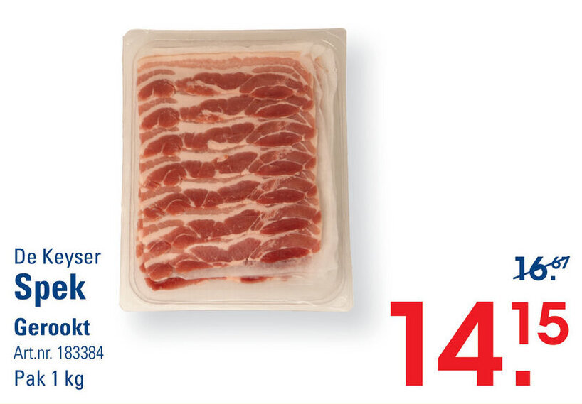Sligro-M De Keyser Spek 1kg aanbieding