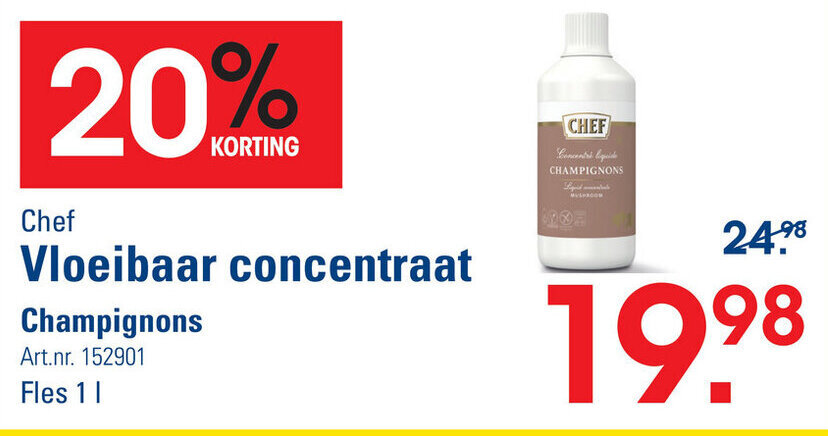 Sligro-M Chef Vloeibaar concentraat Champignons 1L aanbieding