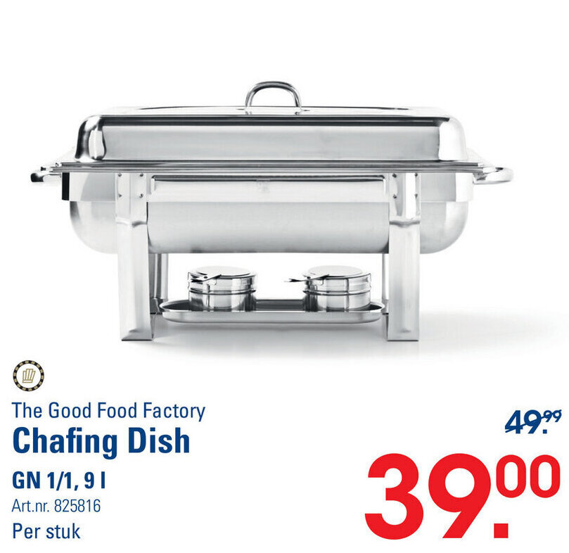 Sligro-M The Good Food Factory Chafing Dish GN 1/1, 91 aanbieding