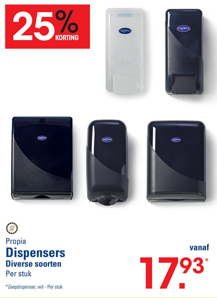 Sligro-M Propia Dispensers aanbieding