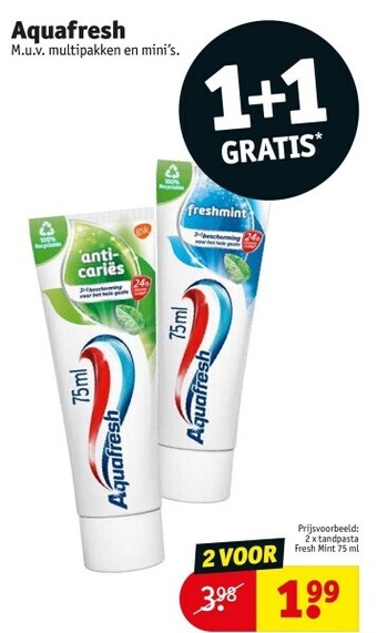 Kruidvat Aquafresh aanbieding