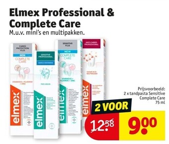 Kruidvat Elmex professional & complete care aanbieding