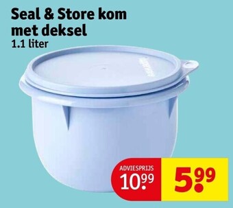 Kruidvat Seal & store kom met deksel 1.1 liter aanbieding