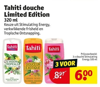 Kruidvat Tahiti douche limited edition 320 ml aanbieding