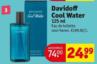 Kruidvat Davidoff cool water 125 ml aanbieding