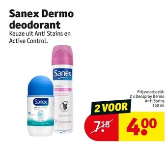 Kruidvat Sanex dermo deodorant aanbieding