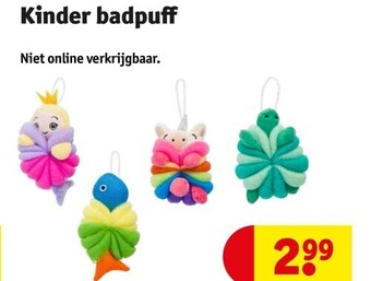 Kruidvat Kinder badpuff aanbieding