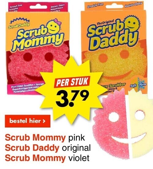 Wibra Scrub mommy pink aanbieding