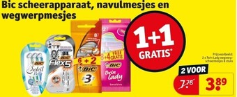 Kruidvat Bic scheerapparaat, navulmesjes en wegwerpmesjes aanbieding