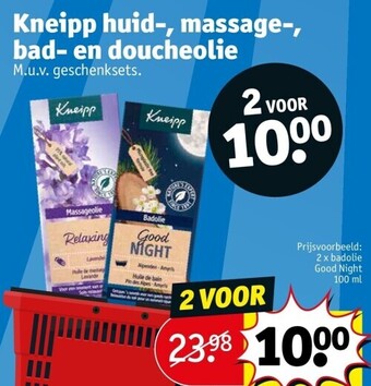 Kruidvat Kneipp huid-, massage-, bad- en doucheolie aanbieding