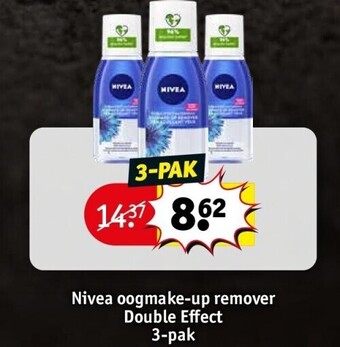 Nivea oogmake-up remover double effect 3-pak
