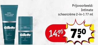 Kruidvat Intimate scheercrème 2-in-1 77 ml aanbieding