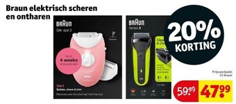 Kruidvat Braun elektrisch scheren en ontharen aanbieding