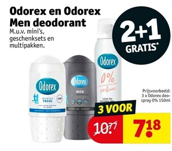 Kruidvat Odorex en odorex men deodorant aanbieding