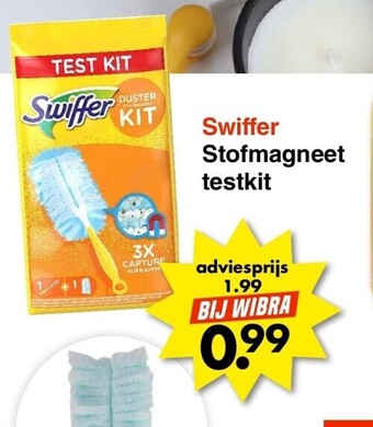 Wibra Swiffer stofmagneet testkit aanbieding