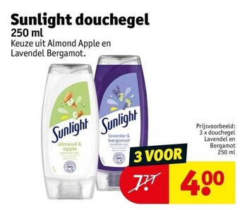 Kruidvat Sunlight douchegel 250 ml aanbieding