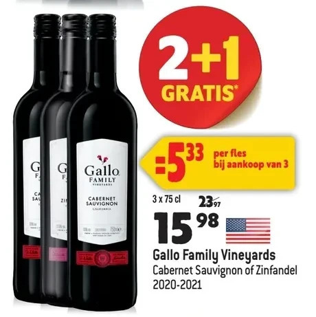 Smatch Gallo family vineyards aanbieding