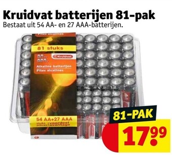 Kruidvat Kruidvat batterijen 81-pak aanbieding