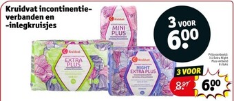 Kruidvat Kruidvat incontinentieverbanden en -inlegkruisjes aanbieding
